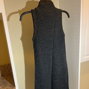 Smooches Charcoal Grey Sleeveless Sweater Midi Dress, Size Medium